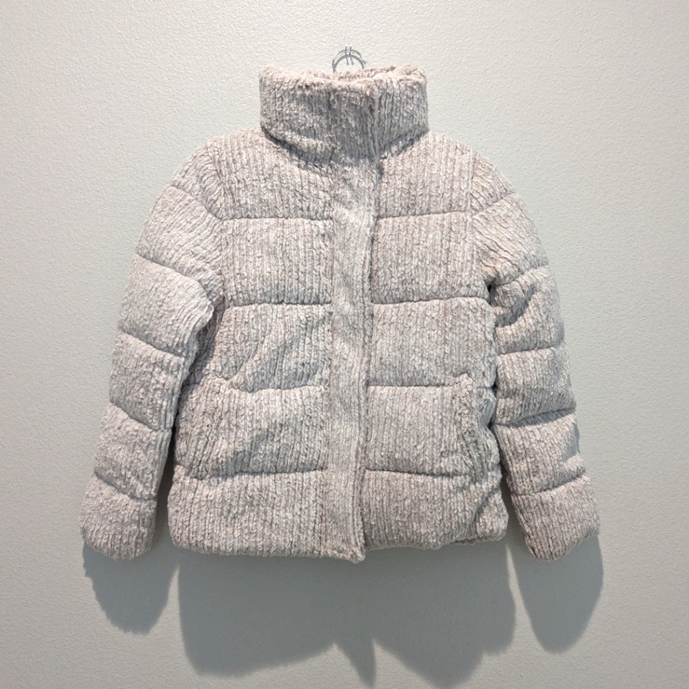 UNREAL FUR CLOSE-KNIT PUFFER JACKET